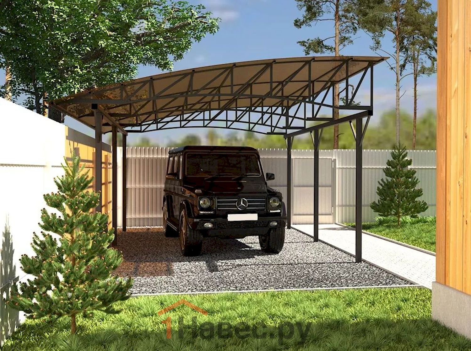 Навес из поликарбоната