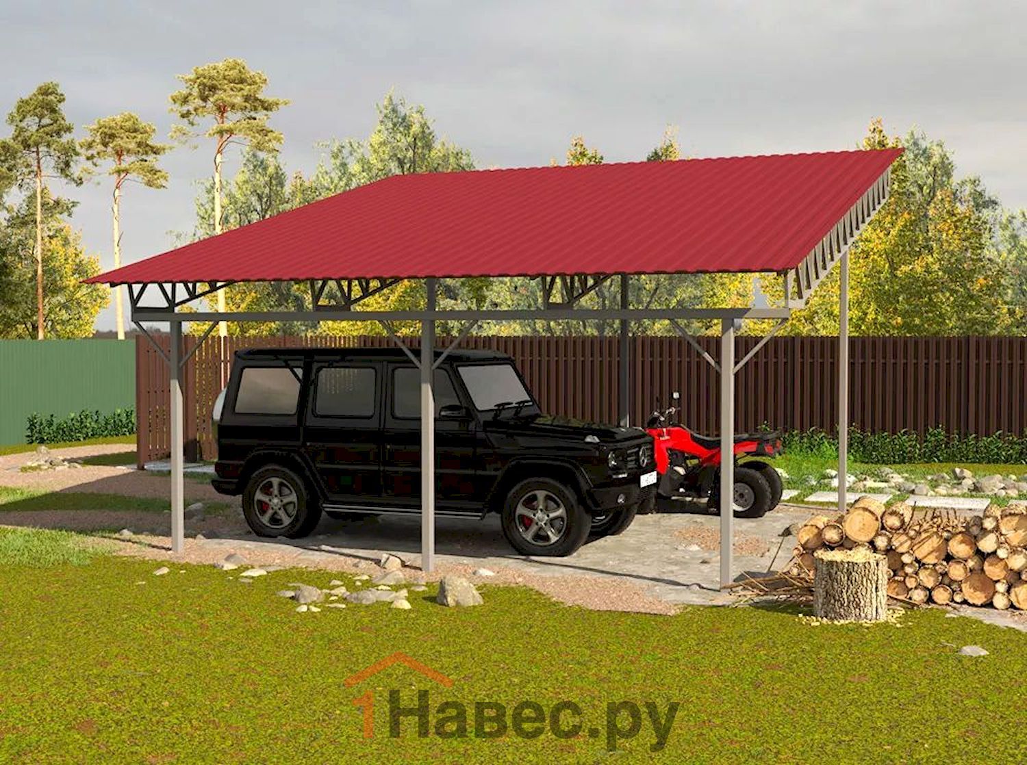 Навес из поликарбоната