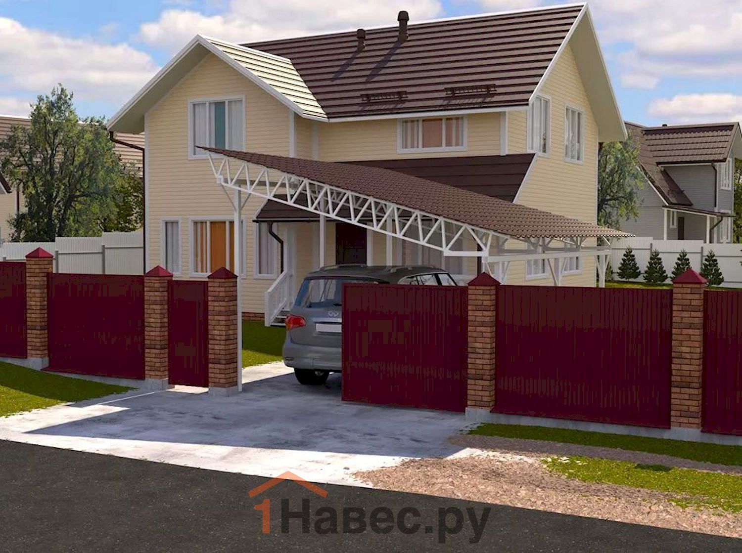 Навес из поликарбоната